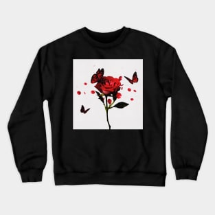 rose flower Crewneck Sweatshirt